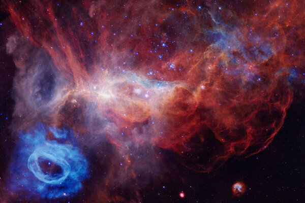 Потрясающий бесконечный космос. Научная фантастика обои. Элементы этого изображения предоставлены НАСА.