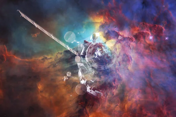 Raumfahrzeuge Starten Ins All Kosmos Kunst Elemente Dieses Von Der — Stockfoto