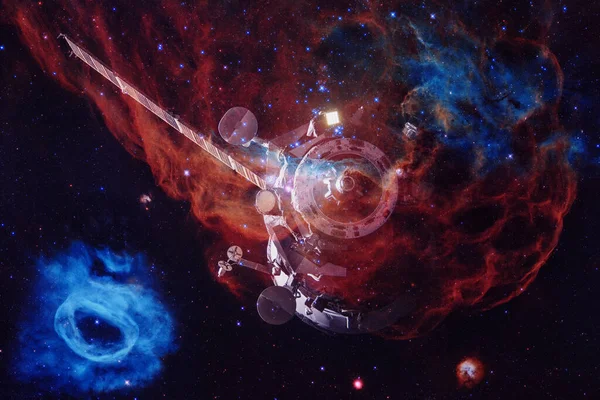 宇宙船が宇宙に打ち上げられる コスモスアート Nasaによって提供されたこの画像の要素 — ストック写真