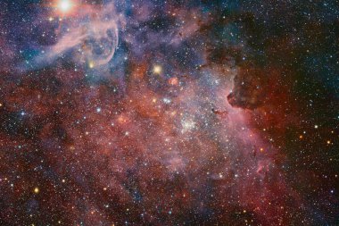 Derin uzay. Fevkalade bilim kurgu canlandırması. Bu görüntünün elementleri NASA tarafından desteklenmektedir.