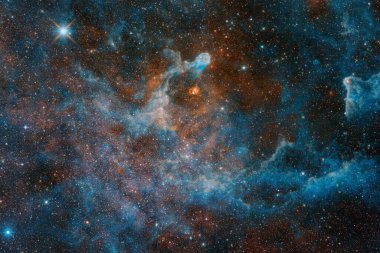 Starfield. Kozmos sanatı. Bu görüntünün elementleri NASA tarafından desteklenmektedir.