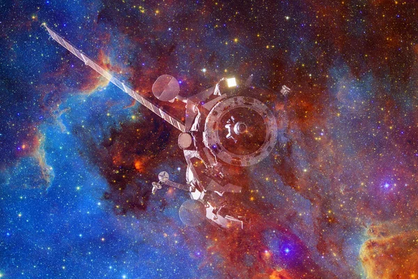 Rymdfarkoster Skjuts Upp Rymden Kosmos Konst Delar Denna Bild Tillhandahålls — Stockfoto