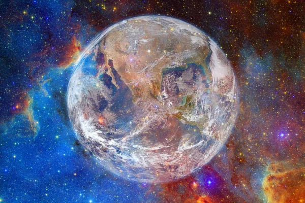 Terra Sistema Solare Stampa Impressionante Carta Parati Elementi Questa Immagine — Foto Stock
