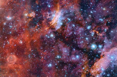 Dış uzay sanatı. Starfield. Harika bir nebula. Bu görüntünün elementleri NASA tarafından desteklenmektedir.