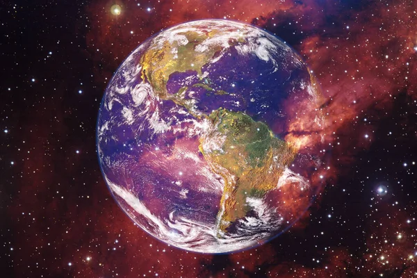 Земля Сонячна Система Чудовий Друк Шпалер Елементи Цього Зображення Надані — стокове фото