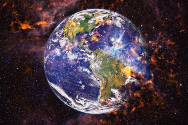 Toprak. Güneş sistemi. Duvar kağıdı için harika bir baskı. Bu görüntünün elementleri NASA tarafından desteklenmektedir.