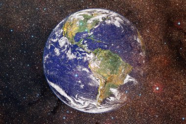 Dünya gezegeni. Bu görüntünün elementleri NASA tarafından desteklenmektedir