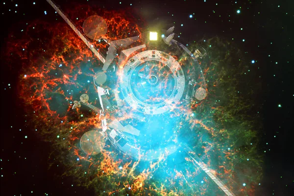 Lanzamiento Naves Espaciales Espacio Arte Del Cosmos Elementos Esta Imagen —  Fotos de Stock