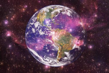 Toprak. Güneş sistemi. Duvar kağıdı için harika bir baskı. Bu görüntünün elementleri NASA tarafından desteklenmektedir.