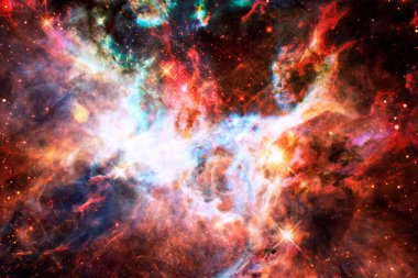 Dış uzay sanatı. Starfield. Harika bir nebula. Bu görüntünün elementleri NASA tarafından desteklenmektedir.