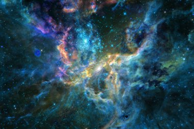 Uzay boşluğu. Bilim kurgu evreni. Bu görüntünün elementleri NASA tarafından desteklenmektedir