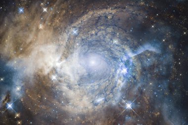 Dış uzayda yıldızları ve galaksileri olan sonsuz evren. Kozmos sanatı. Bu görüntünün elementleri NASA tarafından desteklenmektedir.