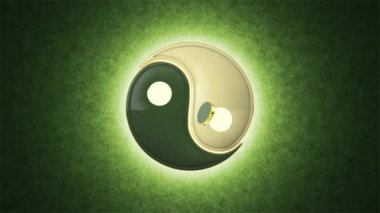 Enerji dengesi. Karşılıklı penetrasyon. Yin Yang (karşılıklı iki karşıtların ilavesi). Uzak doğu ilaçlarını, kültür ve felsefe. Akupunktur (Su Jok). Sanatsal yeşil arka plan. Yüksek kalite, projenizin kullanılabilir. Kesintisiz döngü. Döngüsel 3d anima