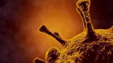 Son virüs. Mikroskop altında Coronavirus, grip virüsü (SARS-CoV-2, Covid-19, Wuhan Coronavirus, 2019nCoV, SARS-CoV, MERS-CoV) bulunmaktadır. Quick Time, H264, 16-bit renk, en yüksek kalite. 3 Boyutlu Canlandırma.