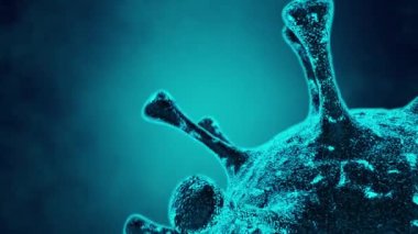 Son virüs. Mikroskop altında Coronavirus, grip virüsü (SARS-CoV-2, Covid-19, Wuhan Coronavirus, 2019nCoV, SARS-CoV, MERS-CoV) bulunmaktadır. Quick Time, H264, 16-bit renk, en yüksek kalite. 3 Boyutlu Canlandırma.