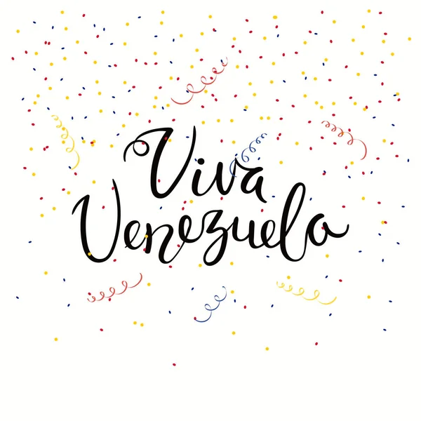 Banner Celebración Del Día Independencia Plantilla Con Caligrafía Spanish Lettering — Vector de stock