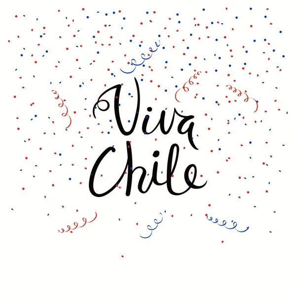 Plantilla Banner Celebración Del Día Independencia Con Caligrafía Spanish Lettering — Vector de stock