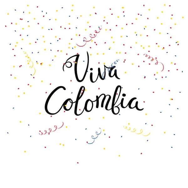 Unabhängigkeitstag Feier Banner Vorlage Mit Kalligraphischen Spanischen Schriftzug Zitat Viva — Stockvektor