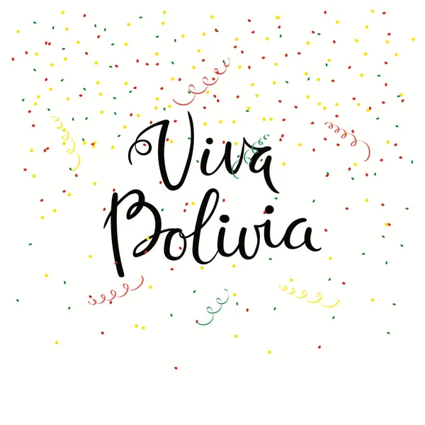 Plantilla Banner Celebración Del Día Independencia Con Caligrafía Spanish Lettering — Vector de stock