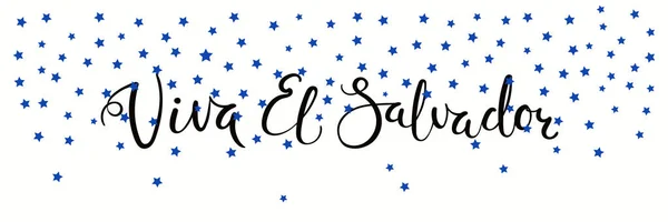 Celebración Del Día Independencia Banner Plantilla Con Caligrafía Español Tipografía — Vector de stock