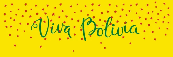 Plantilla Banner Celebración Del Día Independencia Con Caligrafía Spanish Lettering — Vector de stock