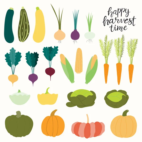 Büyük sonbahar hasat sebzeler ve teklif, sonbahar, vektör, illüstrasyon kavramı ile oluşturulmuş el çekilmiş