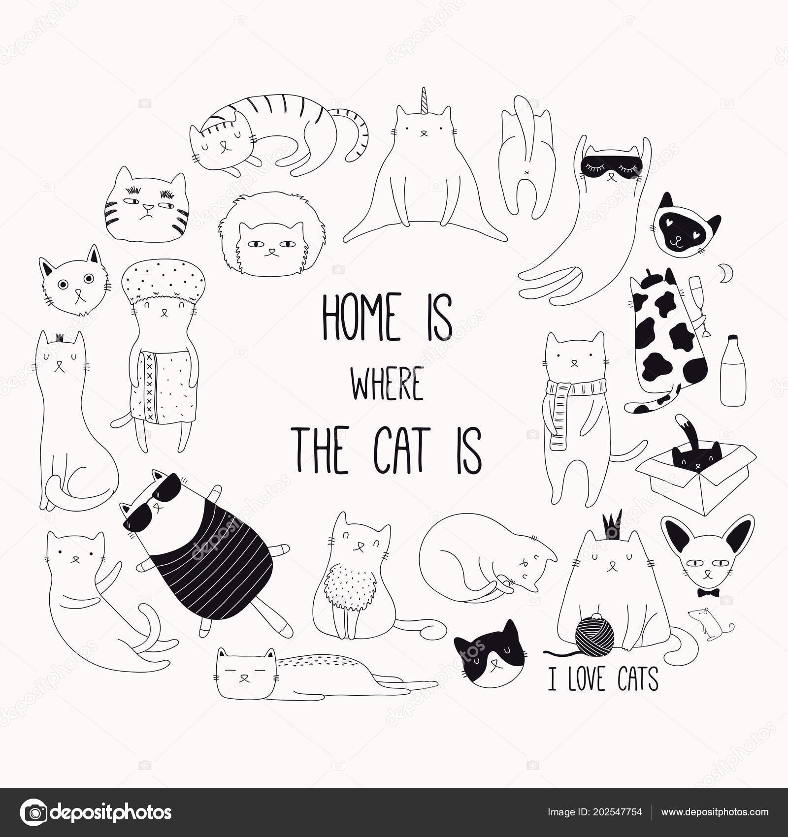 Catlovers Icon in Black on White Stock Vector - Illustration of