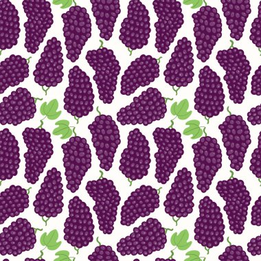 elle çizilmiş üzüm, vektör, illüstrasyon, sonbaharda hasat ve sağlıklı beslenme için kavram ile Seamless yineleme modeli 