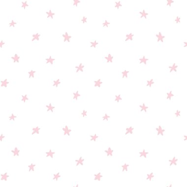 Beyaz arka plan üzerinde yıldız ile Seamless yineleme modeli. El vektör çizim çekilmiş. Düz stil tasarım. Noel tekstil baskı için kavram