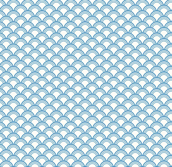 Modello Geometrico Tradizionale Orientale Senza Cuciture Nei Colori Blu Bianco — Vettoriale Stock