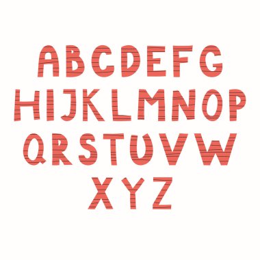 El Latin alfabesi stil kesim gazetede çekilmiş. Beyaz zemin üzerine siyah çizgili PIN harfler izole. Vektör çizim. Tipografik poster tasarım konsepti.