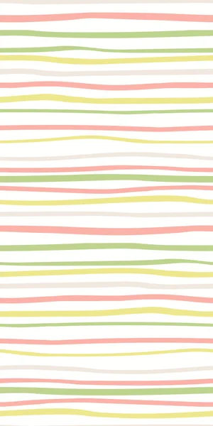 Hand Drawn Seamless Geometric Pattern Colorful Stripes Light Background Vector — Stock Vector