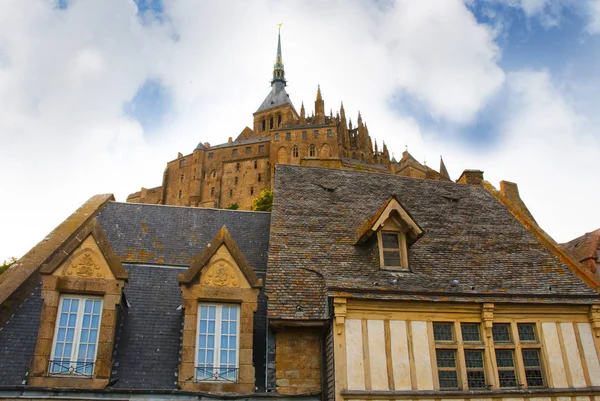 Belül Mont Saint Michel Északi Részén Franciaország Normandia — Stock Fotó