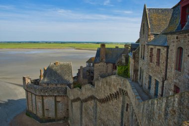 Abbey içinde mont saint michel .normandy. Fransa