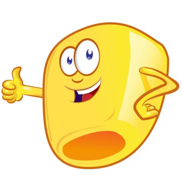 Sevimli çizgi Mısır tahıl vektör illüstrasyon izole üzerinde beyaz ba