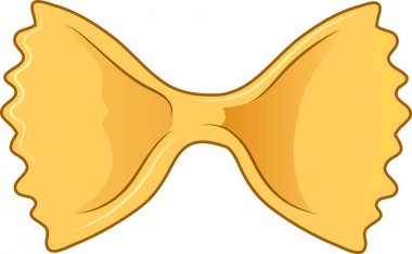 İtalyan yemeği Makarna, farfalle. vetcor illüstrasyon