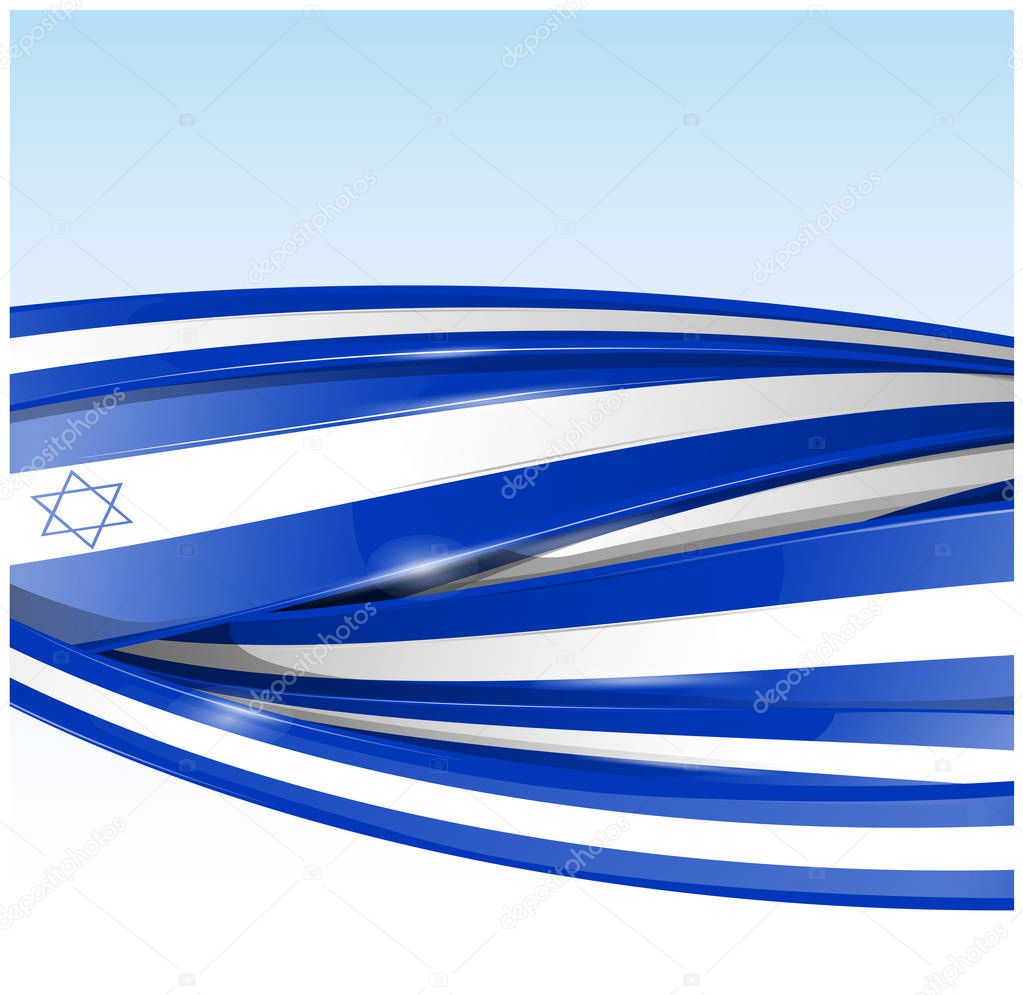 israel  flag banner. Vector background