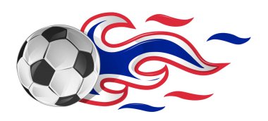 Fransa ve Hollanda bayrağıyla futbol topu yanıyor