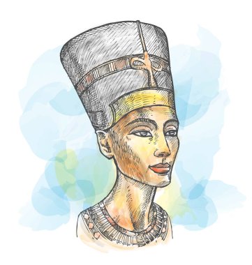 Nefertiti 'nin eli suluboya