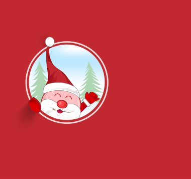 Santa Claus mascot cartoon background  clipart