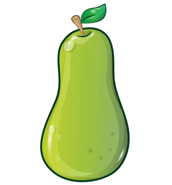 Pear cartoon isolated on white background. vector — Stock Vector