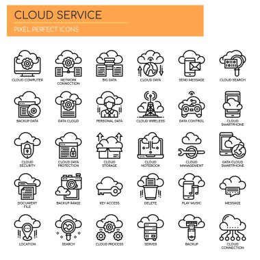 Bulut Servisi, İnce Hat ve Piksel Mükemmel Simgeler