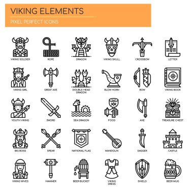 Viking elementleri, İnce Hat ve Piksel Mükemmel Simgeler