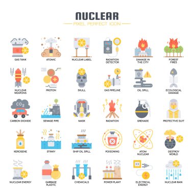 Nükleer elementler, İnce Hat ve Piksel Mükemmel Simgeler
