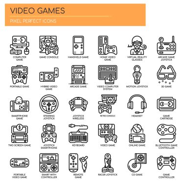Video Oyunları , İnce Çizgi ve Piksel Mükemmel Simgeler