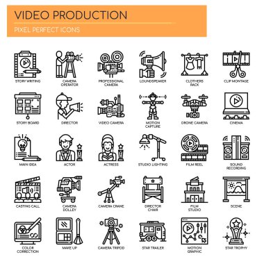 Video Yapım, İnce Çizgi ve Piksel Mükemmel Simgeler