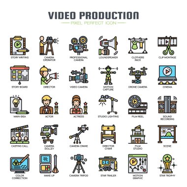 Video Yapım, İnce Çizgi ve Piksel Mükemmel Simgeler