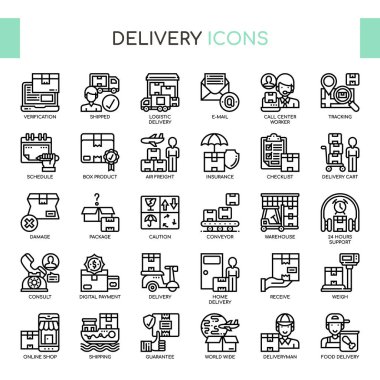 Teslimat elementleri, İnce Çizgi ve Piksel Mükemmel Simgeler