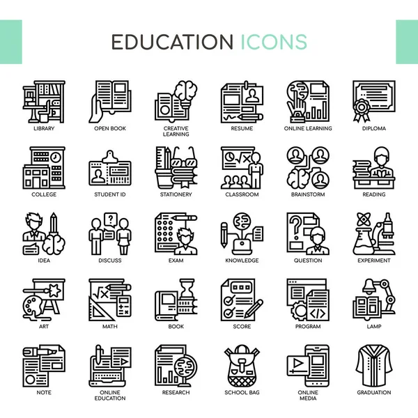 Education , Thin Line and Pixel Perfect Icons Royalty Free Stock Illustrations