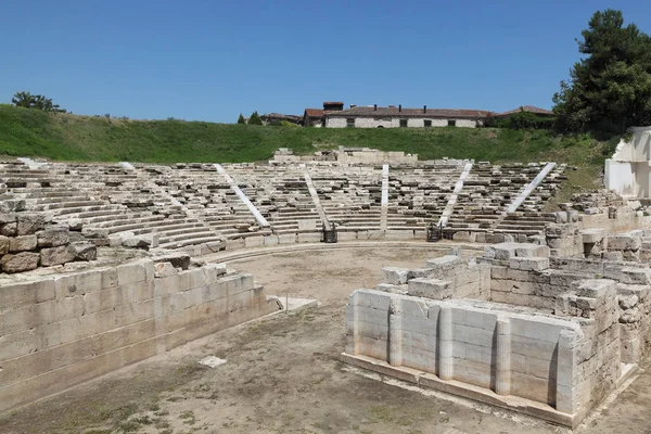 Primer Teatro Antiguo Larissa Grece Teatro Más Grande Tesalia Con — Foto de Stock